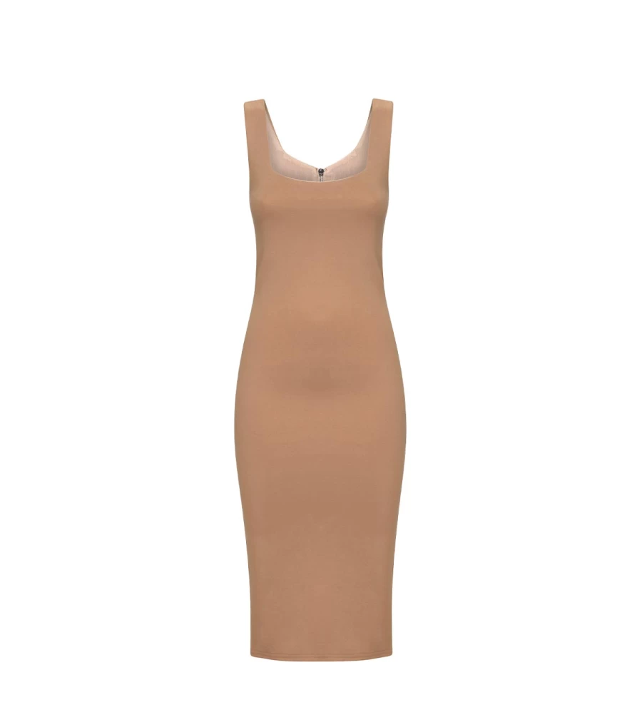 ATELIER EXCLUSIVE Nude Zip Dress - I Can't Breathe Design by Talia Sol