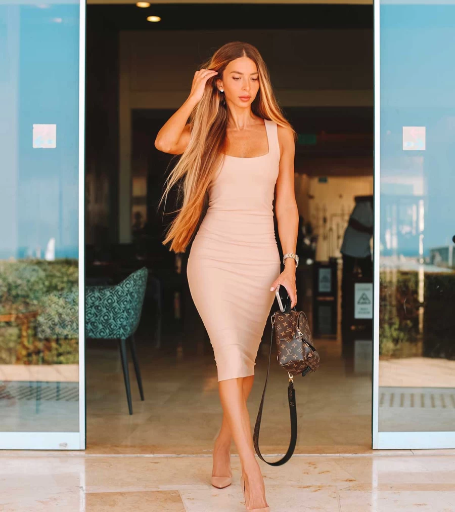 ATELIER EXCLUSIVE Nude Zip Dress - I Can't Breathe Design by Talia Sol