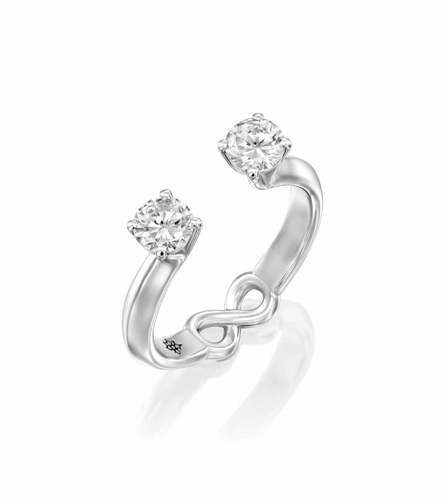 DANA ARISH Iris Diamond Ring in White Gold - Elegant Solitaire Ring by Atelier Talia