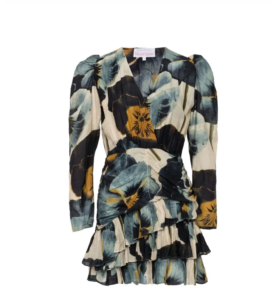 DESERT QUEEN Evie Ruffle Mini Dress Violet - Atelier Talia Sol Women's Fashion