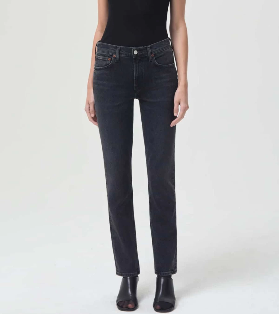 AGOLDE Lyle Low Rise Slim Jeans - Women's Slim Fit Denim Pants with Stretch Technique