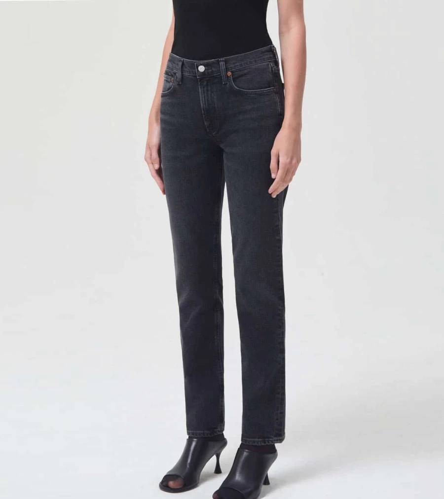 AGOLDE Lyle Low Rise Slim Jeans - Women's Slim Fit Denim Pants with Stretch Technique