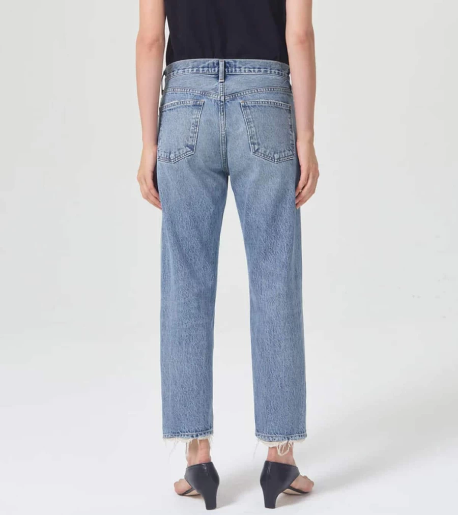 AGOLDE Parker Jean Facade High-Rise Straight-Leg Denim Jeans for Women