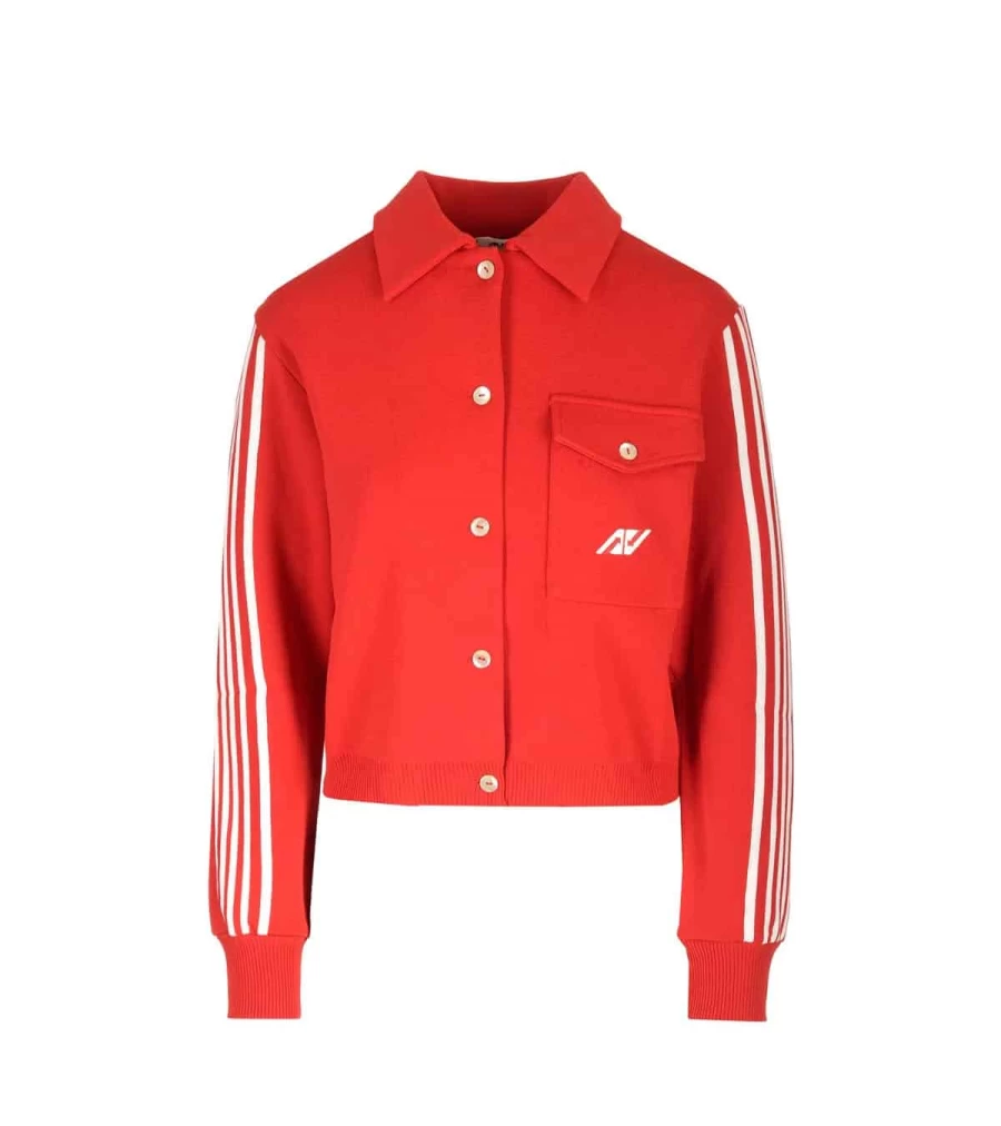 AUTRY Men's Red Sporty Style Jacket - Lightweight Athletic Outerwear - Casual Streetwear Coat