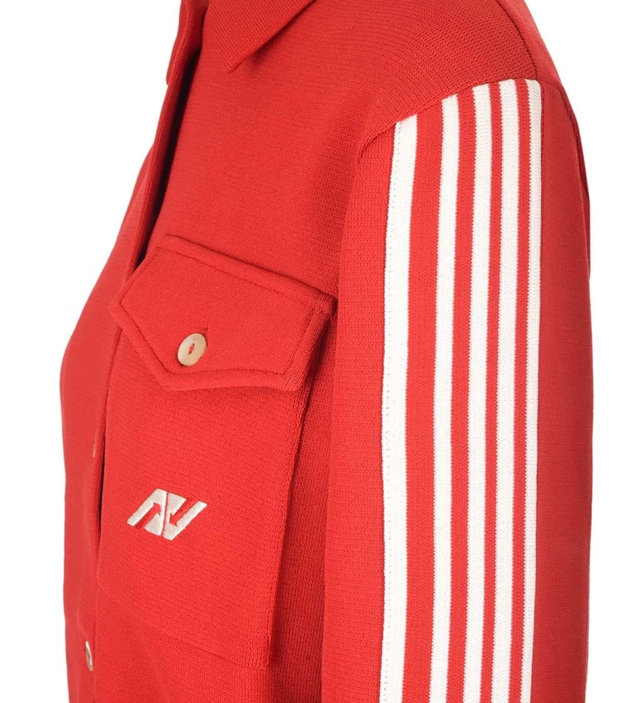 AUTRY Men's Red Sporty Style Jacket - Lightweight Athletic Outerwear - Casual Streetwear Coat