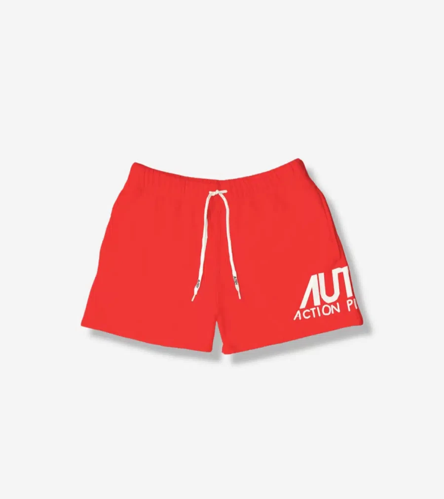AUTRY Icon Shorts - Classic Red Casual Shorts for Men & Women