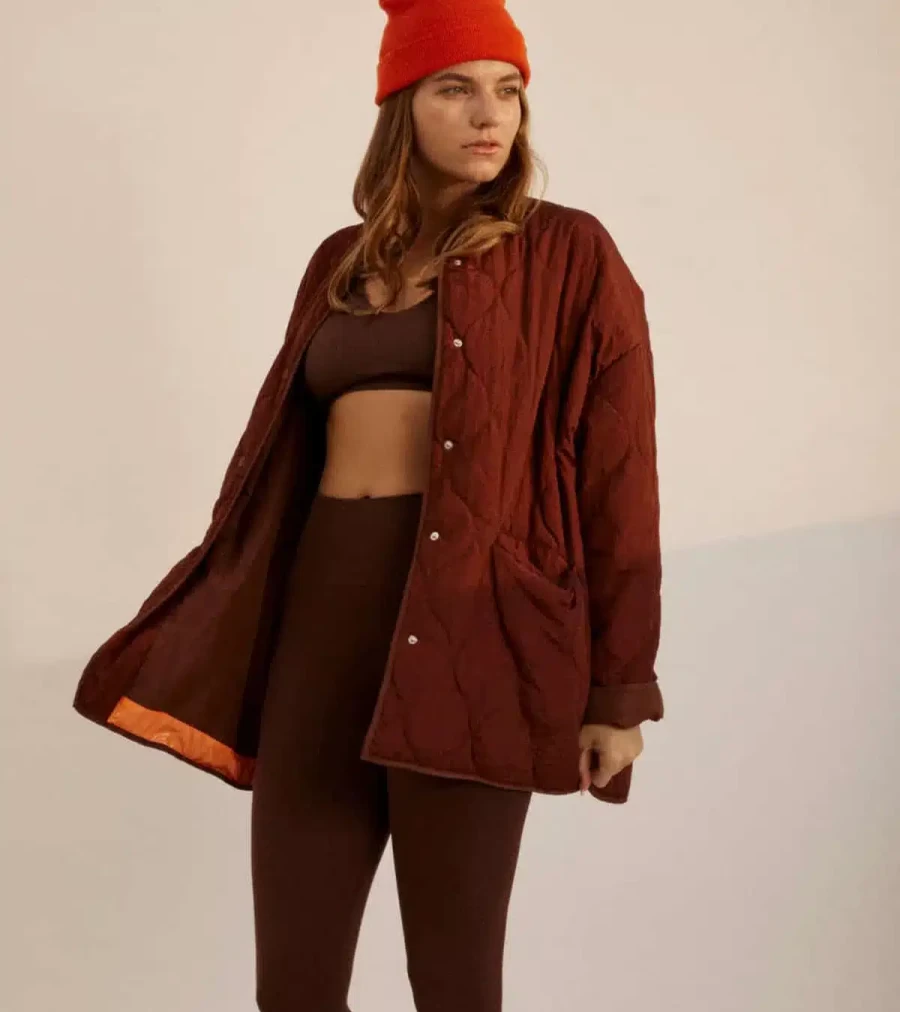 SAISEI Ribbed 7/8 Leggings in Umber - High-Waisted Yoga Pants by Atelier Talia Sol