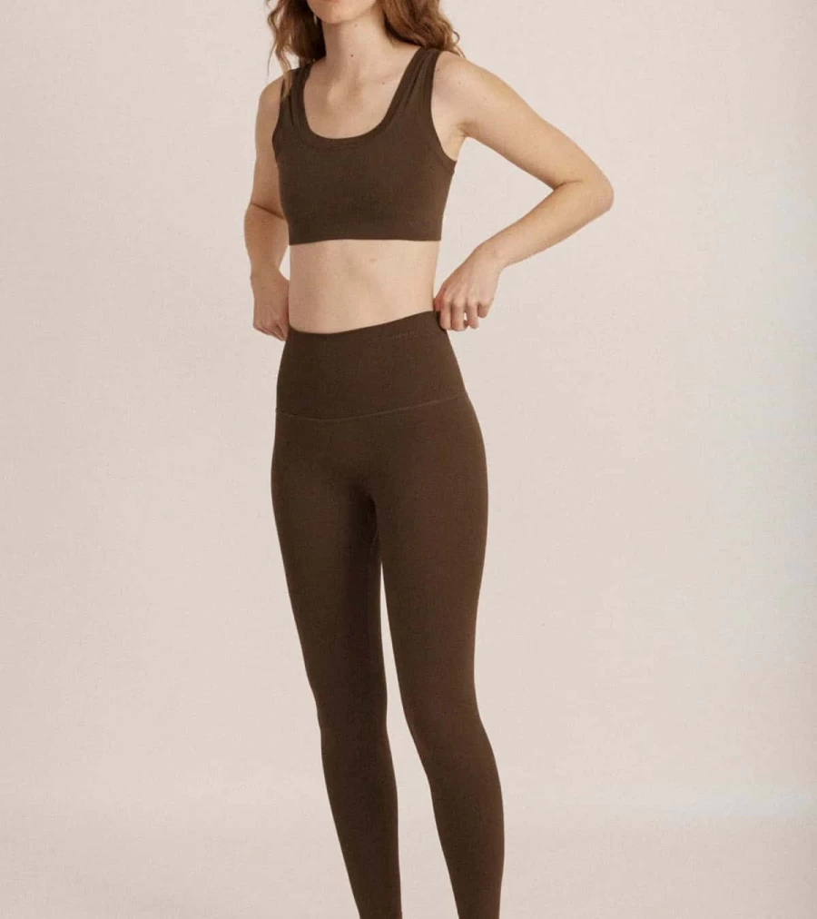 SAISEI High-Waisted Essential Legging 1646 in Moss Green - Atelier Talia Sol - Comfortable & Stylish Yoga Pants