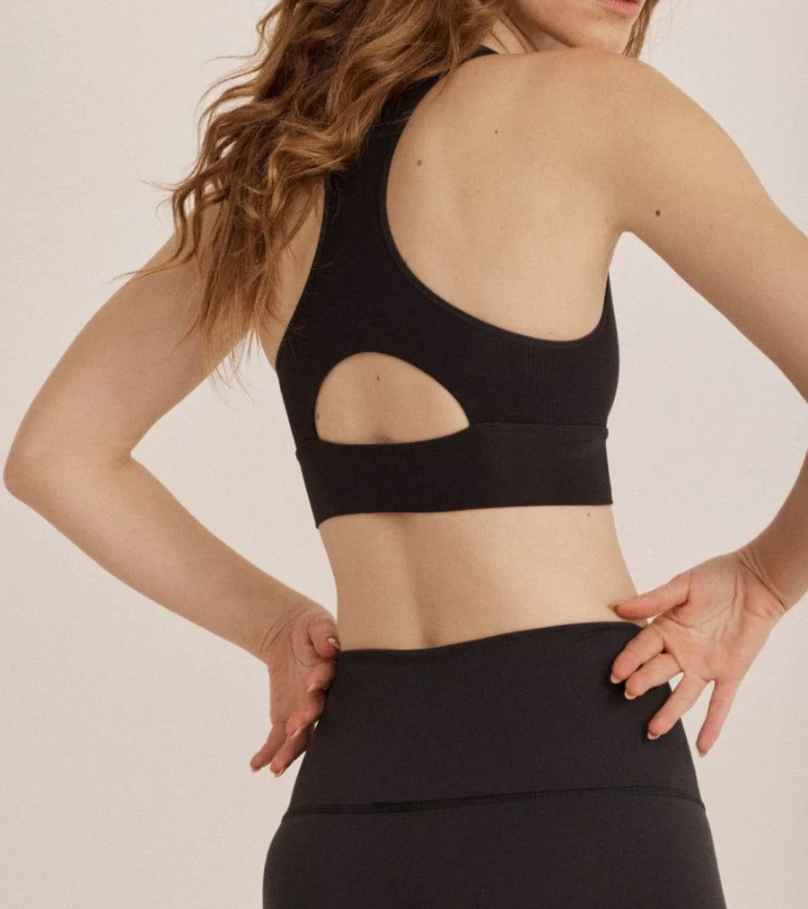SAISEI High Neck Bralette - Raven Black Lingerie by Atelier Talia Sol
