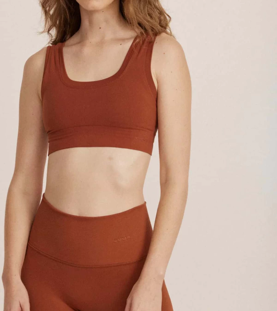 SAISEI Scooped Bralette - Cinnamon Lace Comfort Bra by Atelier Talia Sol