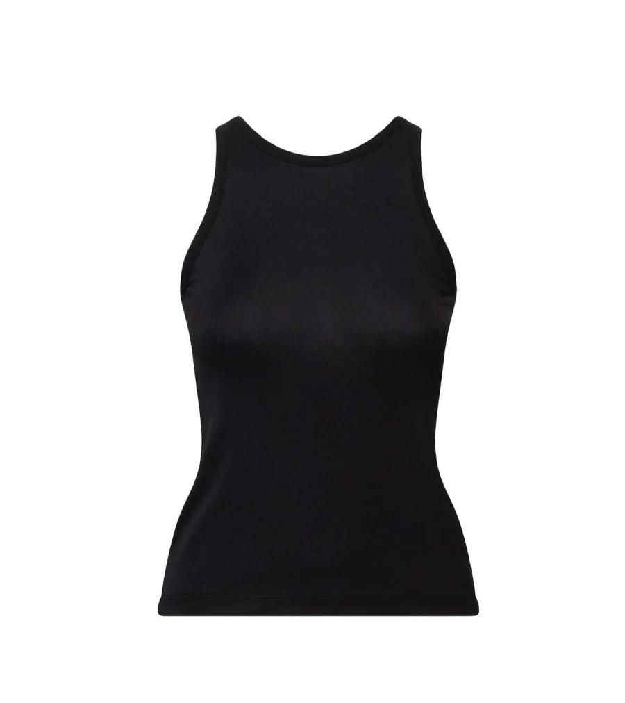 ELIANA Women's Basic Tank Top 7027 - Black Slim Fit Casual Shirt by Atelier Talia Sol