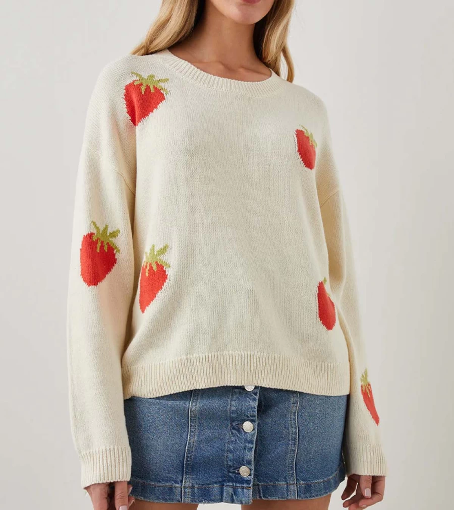 RAILS Perci Sweater - Strawberry Knit Pullover Women's Casual Soft Yarn Top