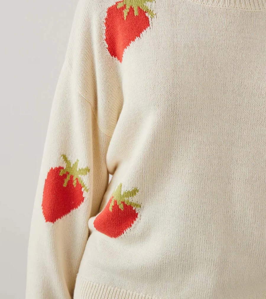 RAILS Perci Sweater - Strawberry Knit Pullover Women's Casual Soft Yarn Top