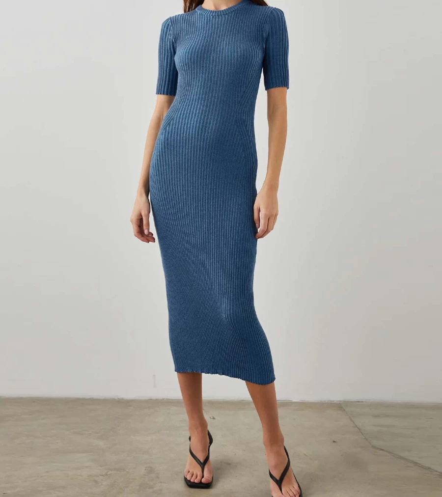 RAILS Genesis Dress in Lake Melange by Atelier Talia Sol | Bohemian Chic Maxi Dress