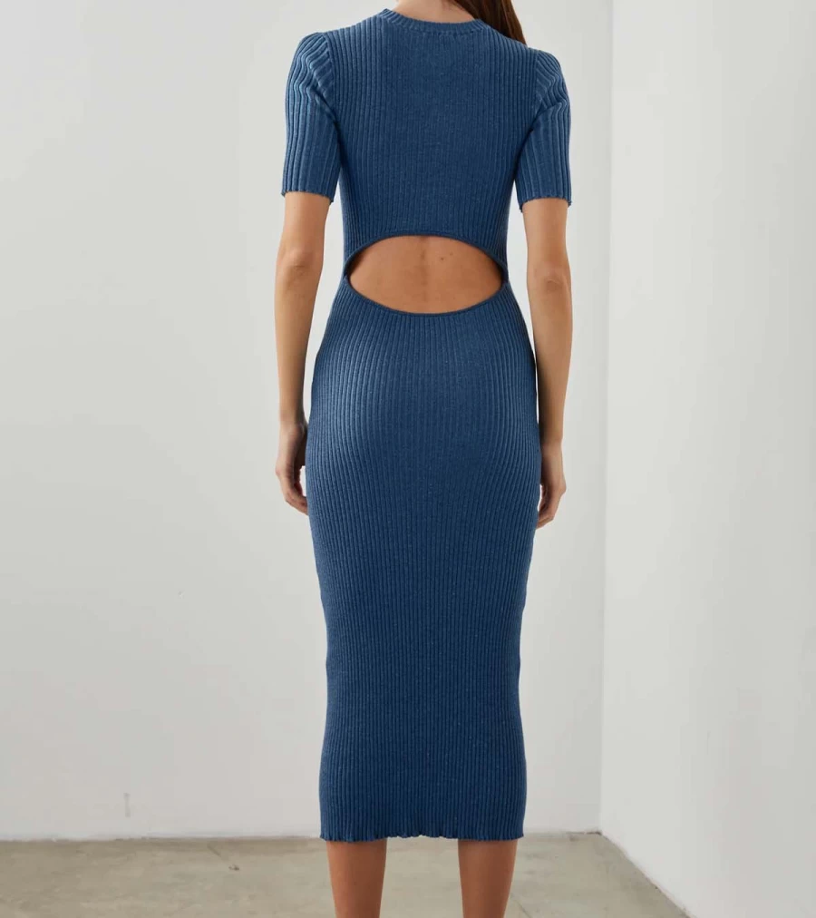 RAILS Genesis Dress in Lake Melange by Atelier Talia Sol | Bohemian Chic Maxi Dress