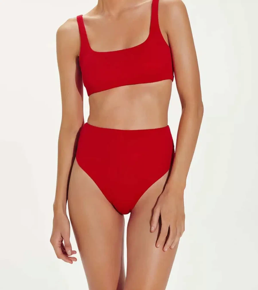 VIX SWIMWEAR Bela Hot Pant Bottom - Red Swimwear Bikini Bottoms