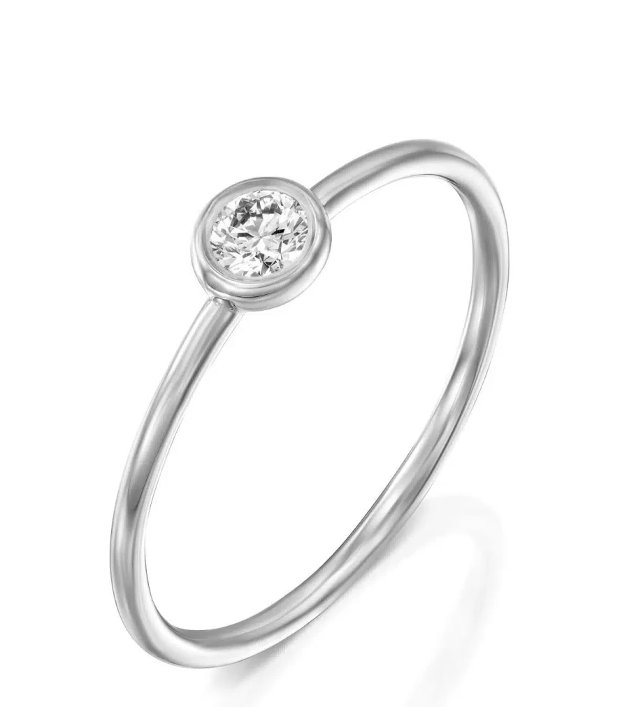 ATELIER EXCLUSIVE Mini Ring No.2 in White Gold - Atelier Talia Sol Collection
