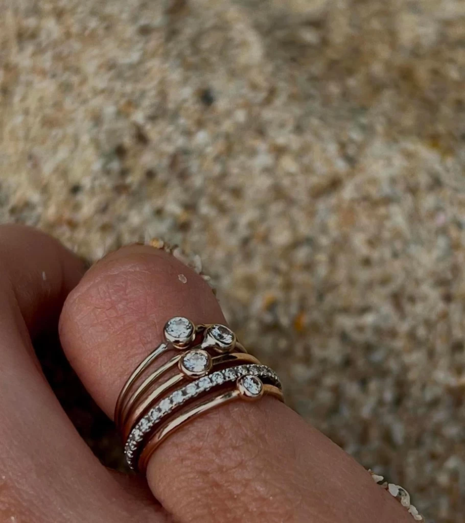 ATELIER EXCLUSIVE Mini Ring No.2 - 18K Rose Gold Plated Delicate Stackable Ring for Women