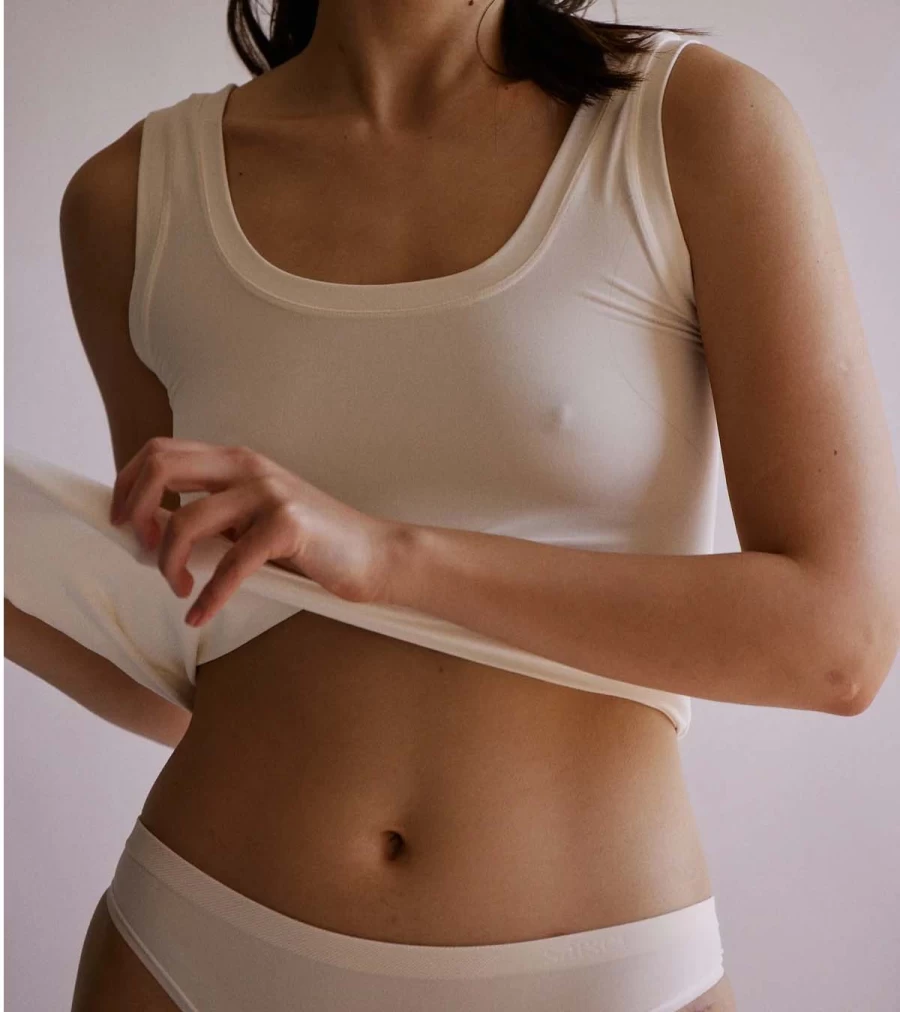 SAISEI Essential Scooped Cami Top 1645 - Raw Collection by Atelier Talia Sol - Women's Minimalist Basic Strap Tank