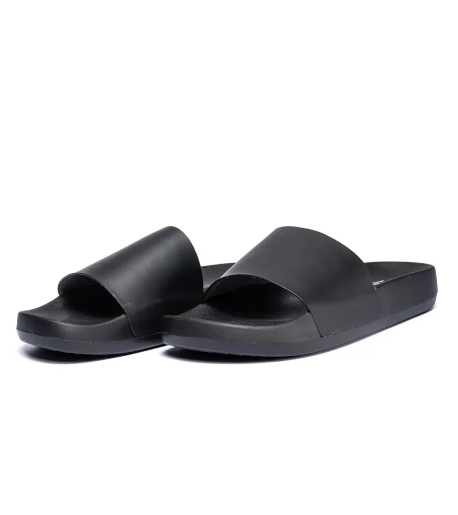 BRANDBLACK Women's Kashiba Lux Slides - Comfortable Black Sandals for Women