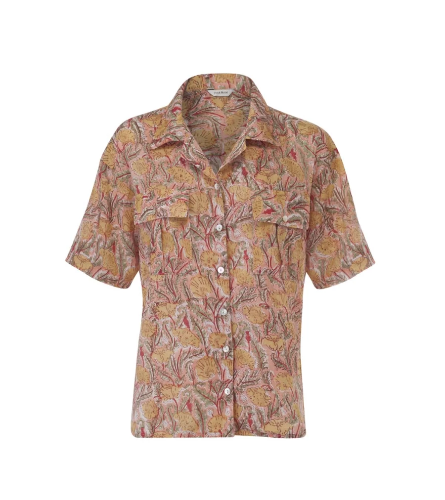 PINK MOTEL Resort Shirt - Milla Collection by Atelier Talia Sol - Women's Boutique Vacation Top