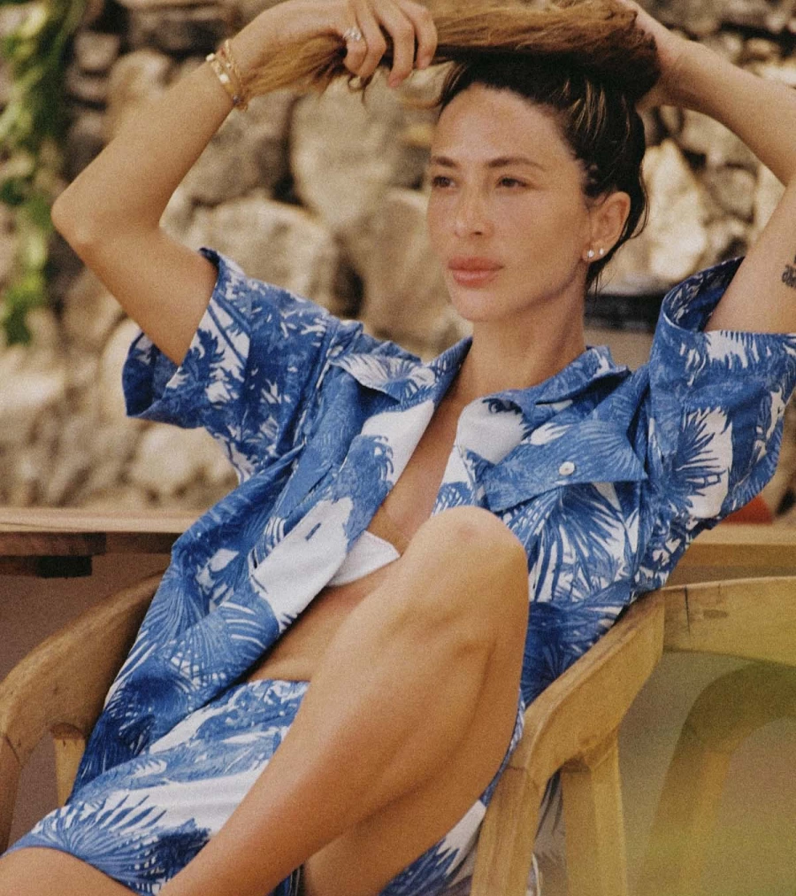 PINK MOTEL Resort Shirt - Sofi Collection by Atelier Talia Sol - Women's Boutique Vacation Top