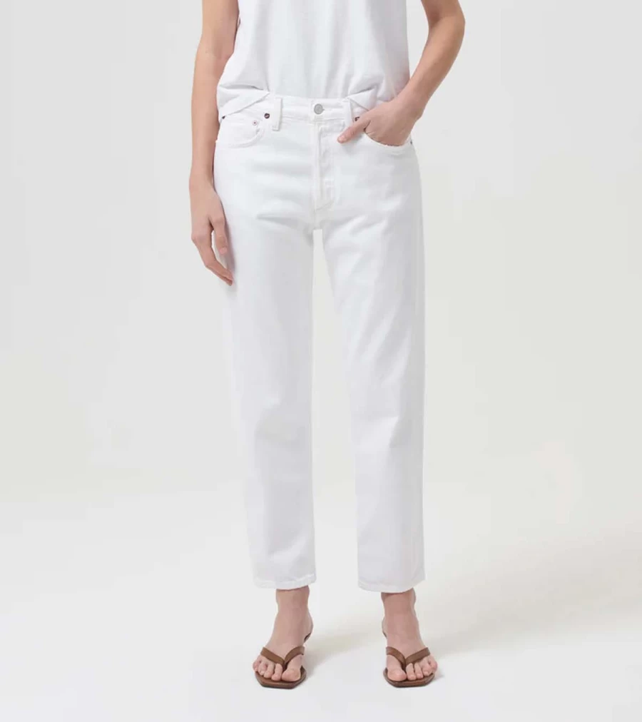 AGOLDE Parker High-Rise Straight Leg Jeans in Milkshake Wash - Women's Denim