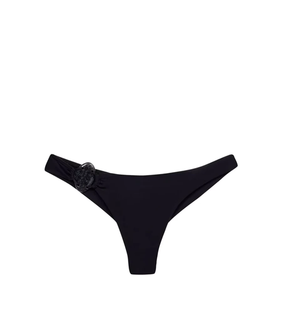 VIX SWIMWEAR Kim Detail Bottom - Black Women's High-Waisted Bikini Bottoms