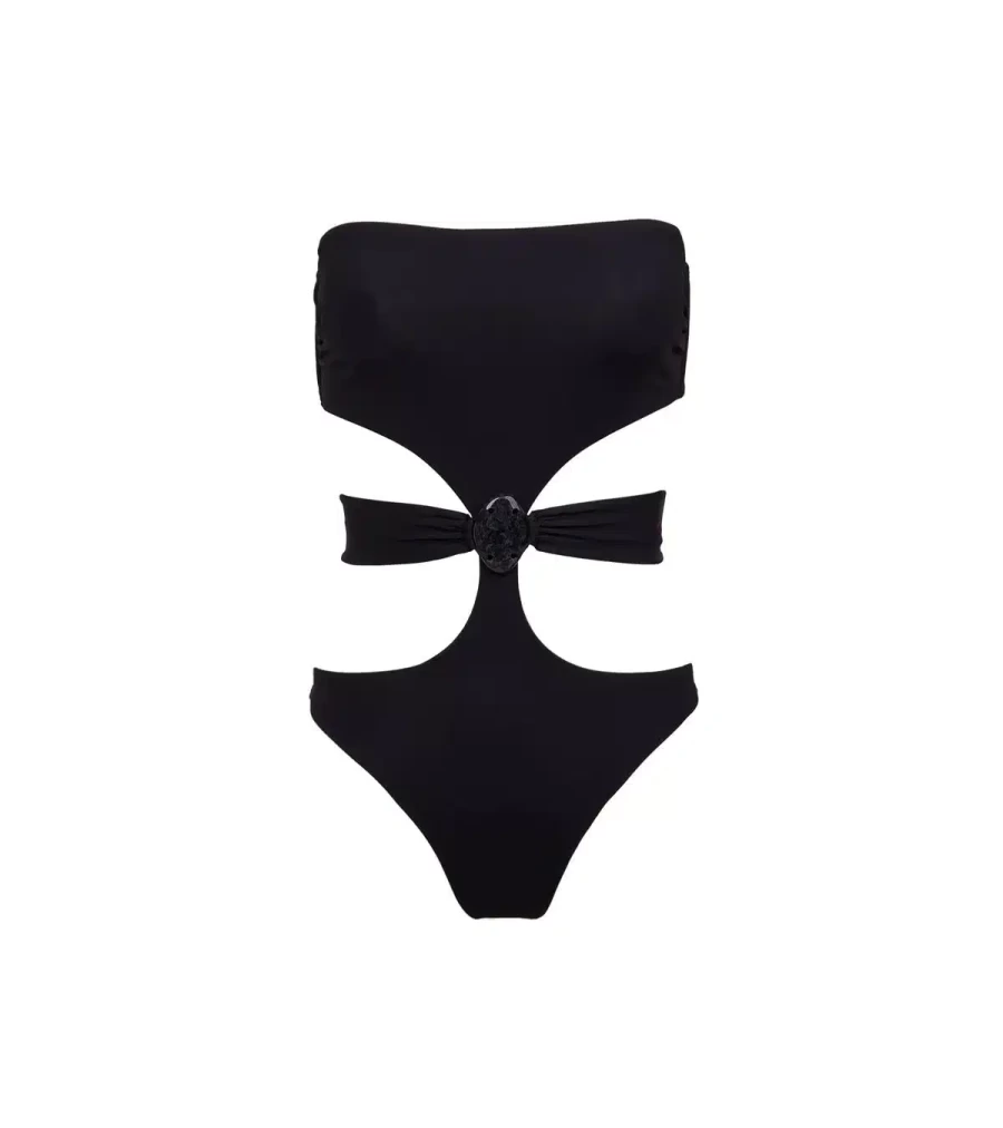 VIX SWIMWEAR Kim One Piece Swimsuit - Black Monokini - Women's Beachwear