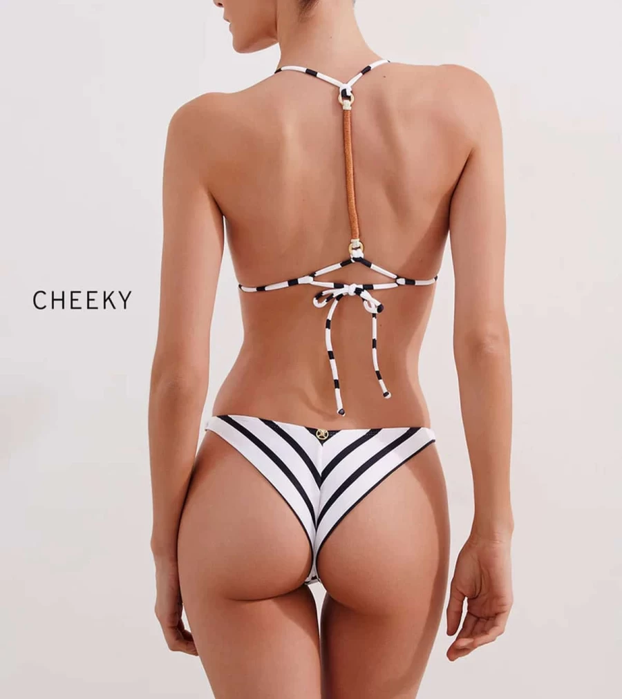 VIX SWIMWEAR Cheeky Bottom Bikini Bottom - Perrine Black Dri Detail Swimwear