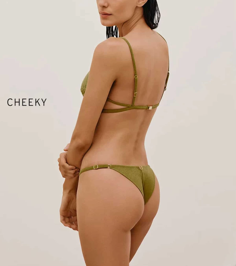 VIX SWIMWEAR Barbara Tri Parallel Top - Avocado Green Bikini Top - Women's Swimwear