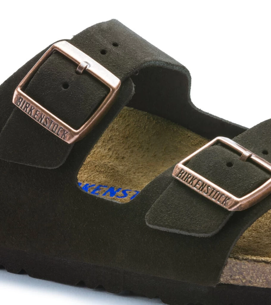 BIRKENSTOCK Arizona Soft Footbed Sandals - Mocha Suede Leather Comfort Slides for Men & Women