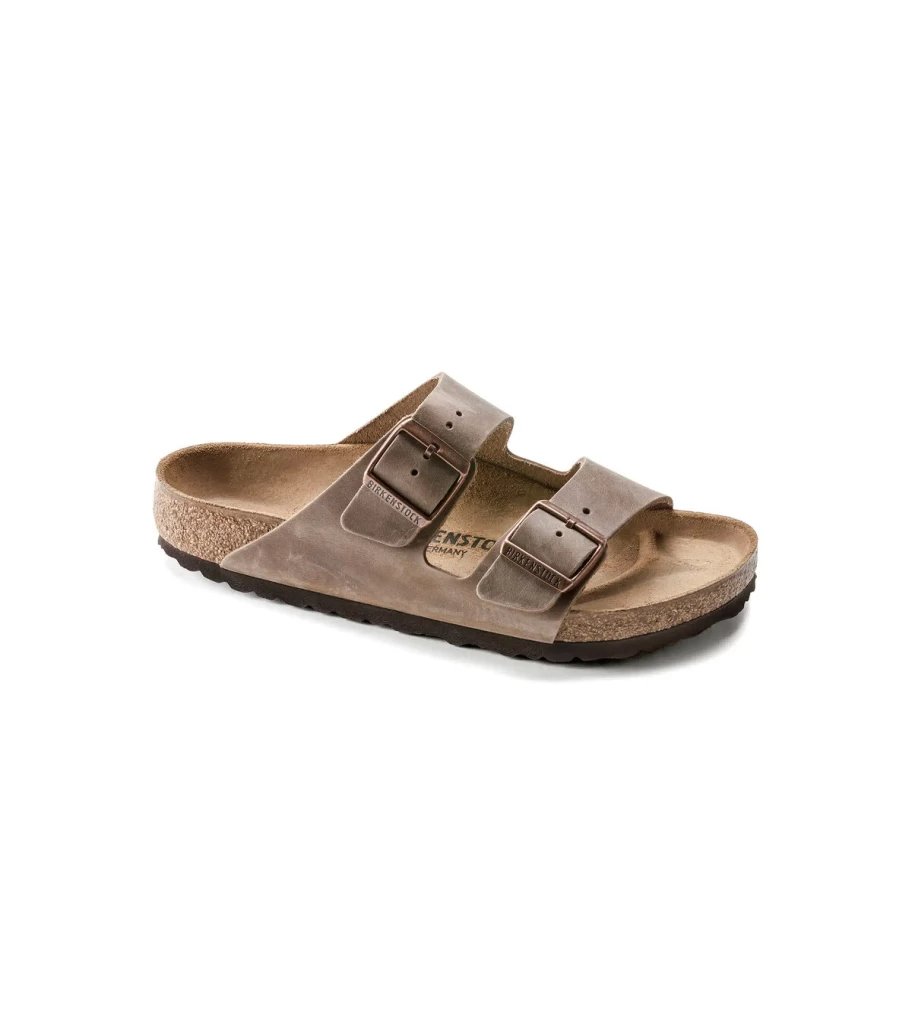 BIRKENSTOCK Arizona Soft Footbed Sandals - Tobacco Brown Leather Straps - Unisex Comfort Slide