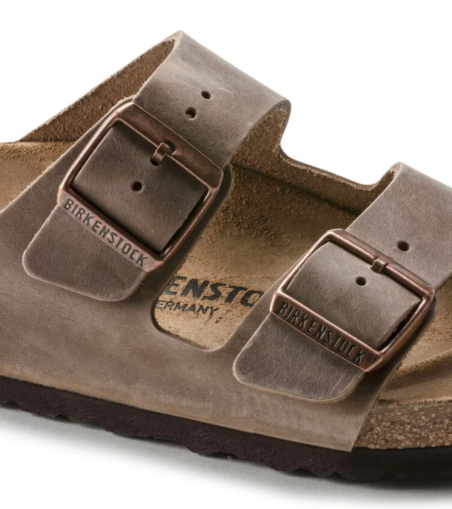 BIRKENSTOCK Arizona Soft Footbed Sandals - Tobacco Brown Leather Straps - Unisex Comfort Slide