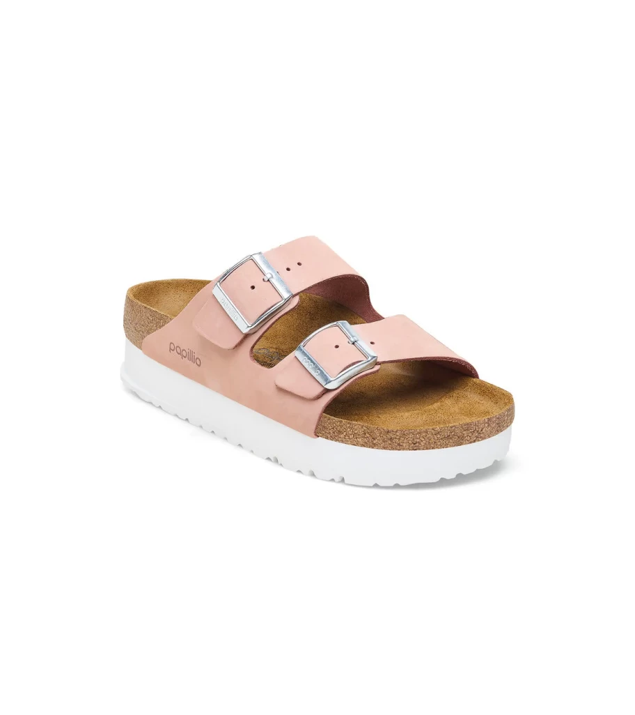 BIRKENSTOCK Arizona Flex Platform Sandals for Women - Soft Footbed, Adjustable Straps, Lightweight Pink Platform