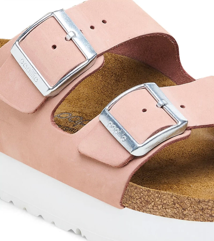 BIRKENSTOCK Arizona Flex Platform Sandals for Women - Soft Footbed, Adjustable Straps, Lightweight Pink Platform