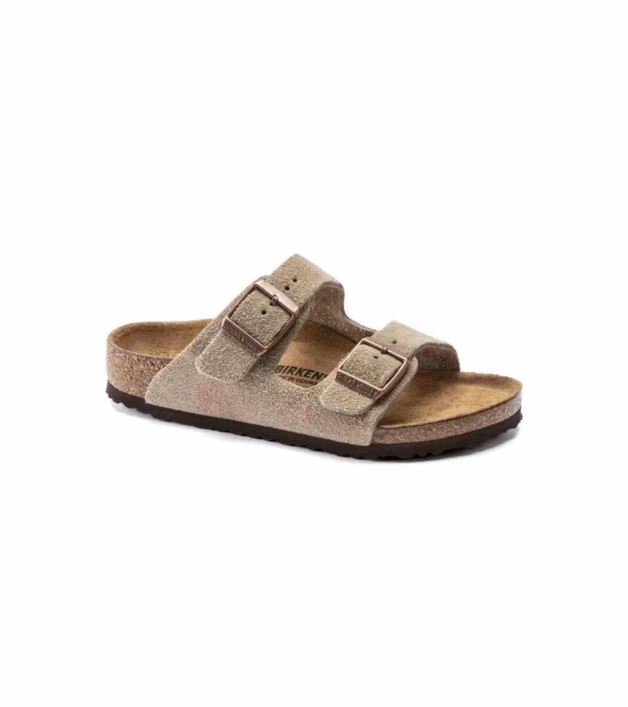 BIRKENSTOCK Arizona Kids Sandals with Soft Footbed in Taupe - Atelier Talia Sol Collection