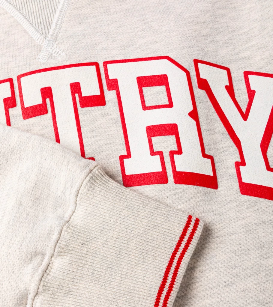 AUTRY Men's Gray and Red Logo Crewneck Sweatshirt - Classic Cotton Pullover
