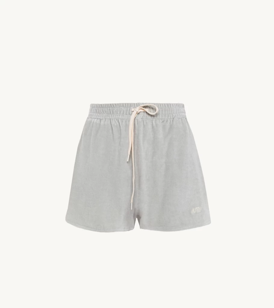 AUTRY Men's Ivory Chenille Shorts - Soft Vintage Style Casual Shorts for Summer