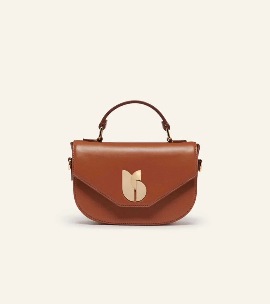 BA&SH Atelier Talia Brown Leather Handbag - Sign Collection