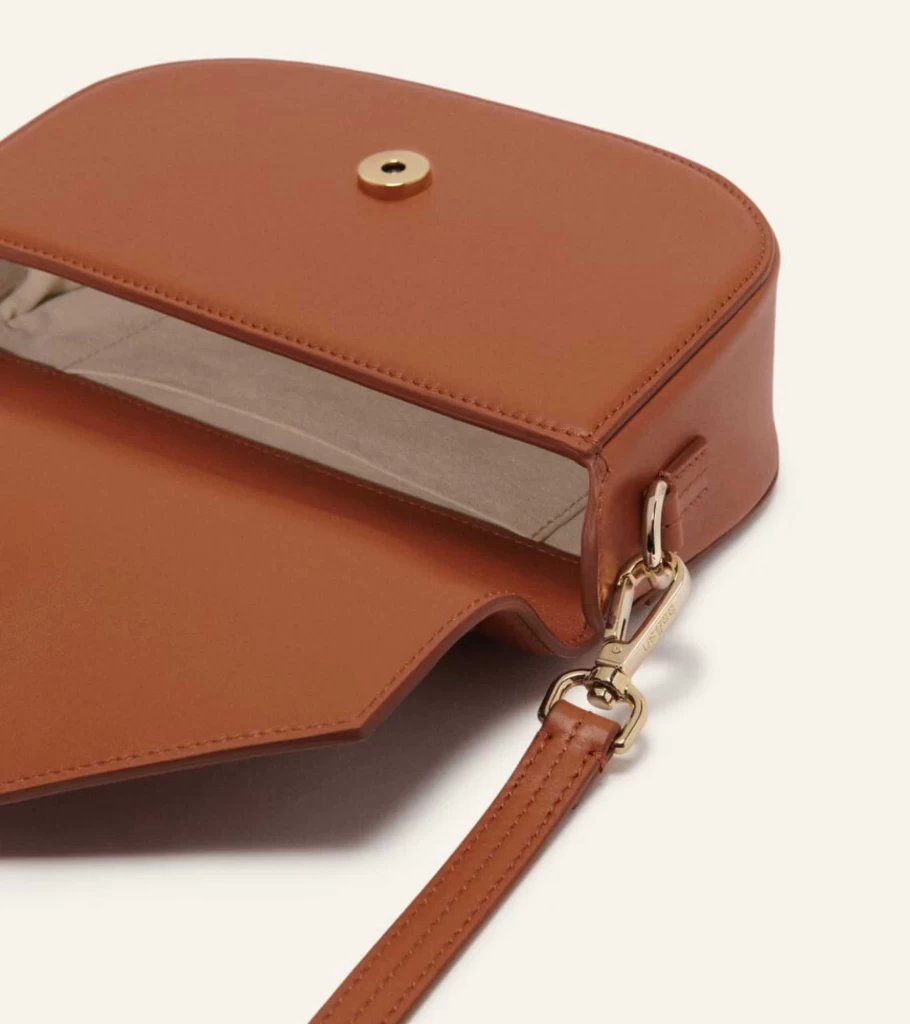 BA&SH Atelier Talia Brown Leather Handbag - Sign Collection
