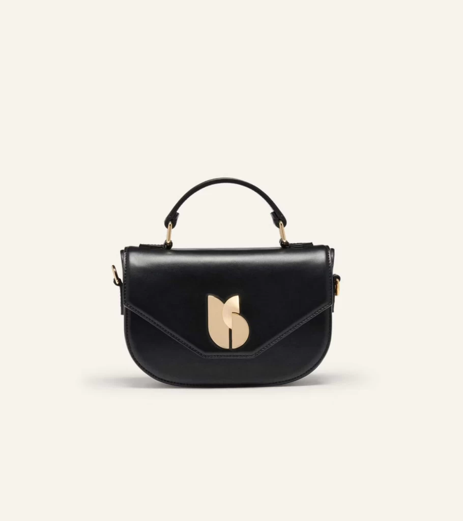 BA&SH Black Signature Leather Handbag - Luxury Designer Bag for Women
