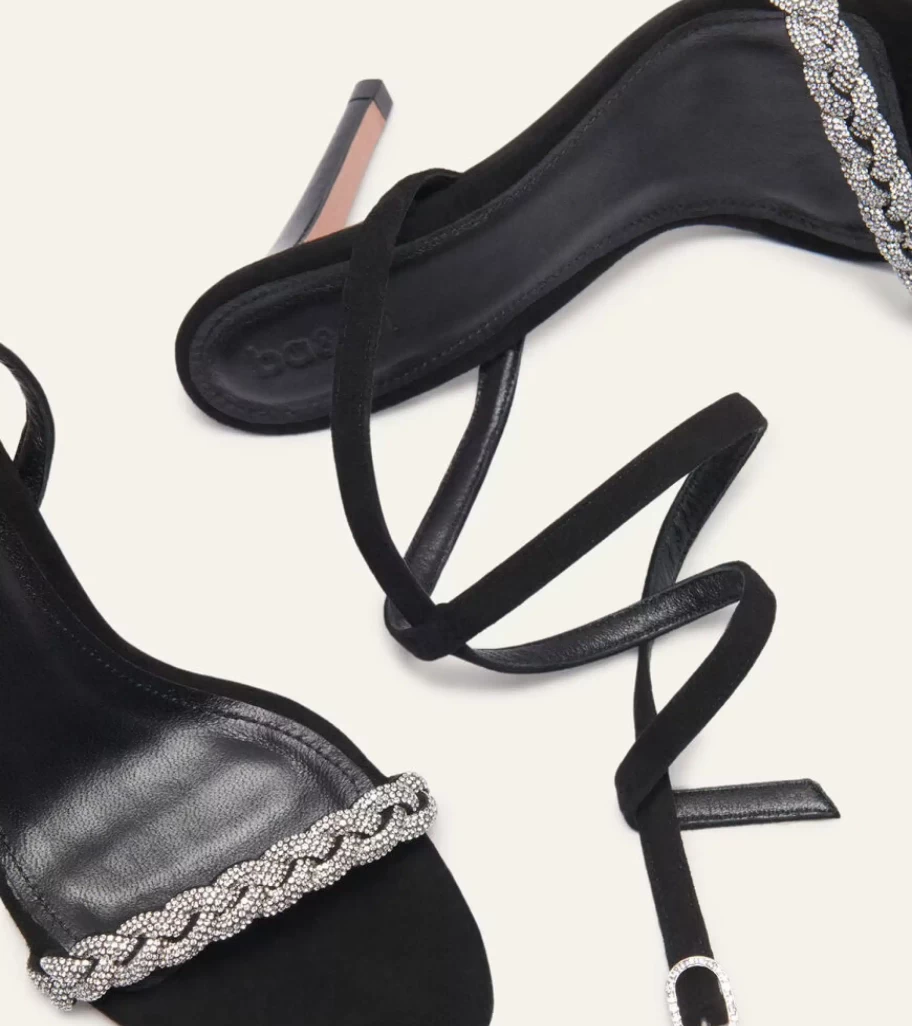 BA&SH Cayla Noir Ankle-Strap Sandals - Women's Elegant Strappy Heels by Atelier Talia Sol