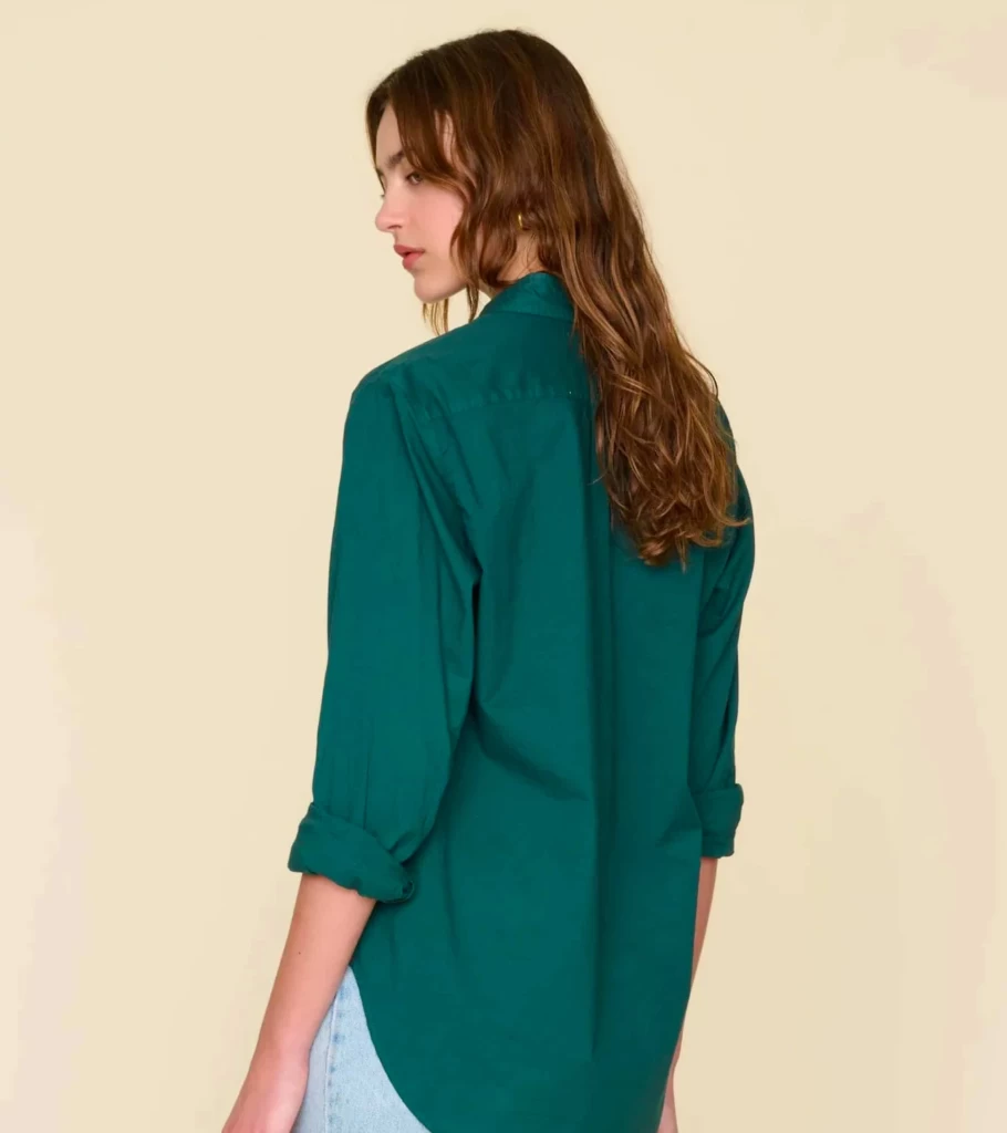 XIRENA Beau Shirt for Women - Dark Forest Green Long Sleeve Casual Top