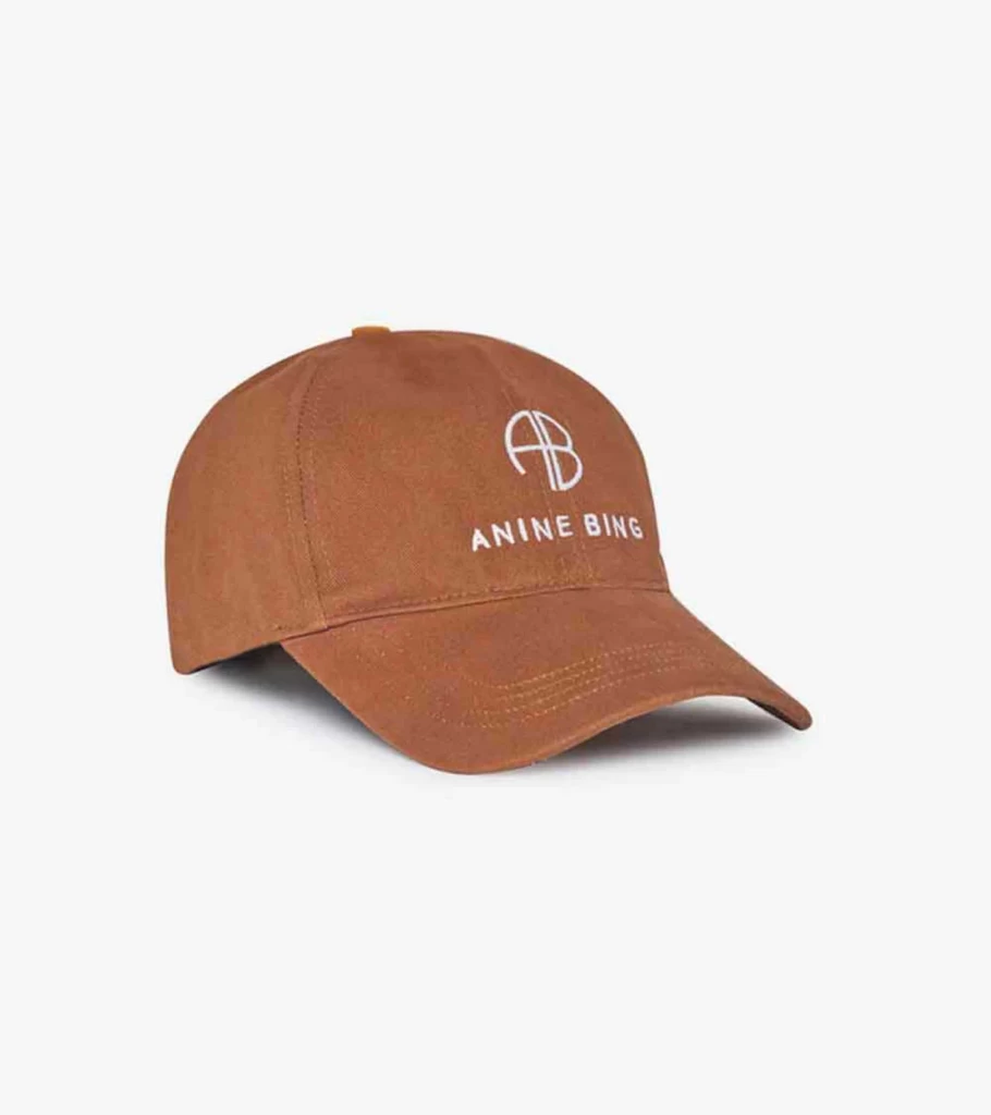 ANINE BING Jeremy Baseball Cap in Dark Camel - Premium Cotton Adjustable Unisex Hat