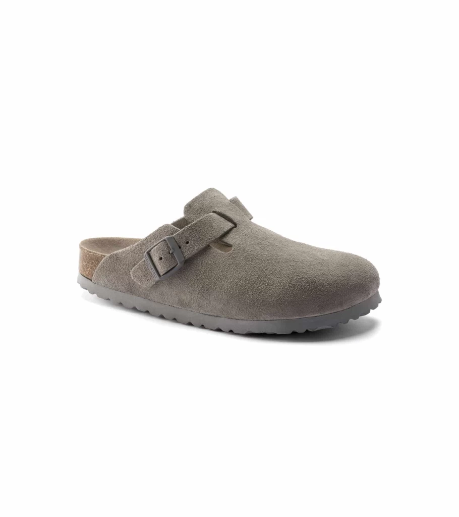 BIRKENSTOCK Boston Soft Footbed Clogs | Stone Coin Leather | Unisex Comfort Slip-On