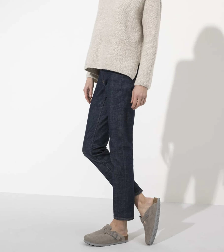 BIRKENSTOCK Boston Soft Footbed Clogs | Stone Coin Leather | Unisex Comfort Slip-On