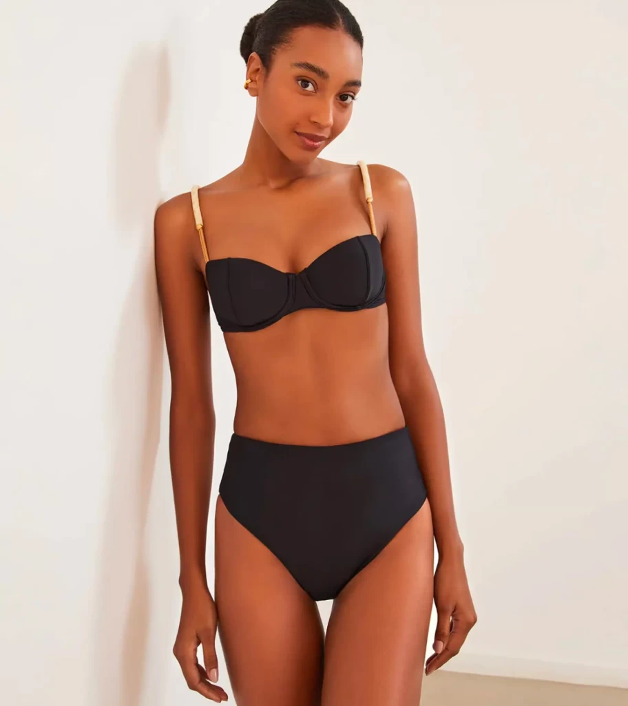 VIX SWIMWEAR Brooke Mel Top - Black Women's Swimwear Bikini Top