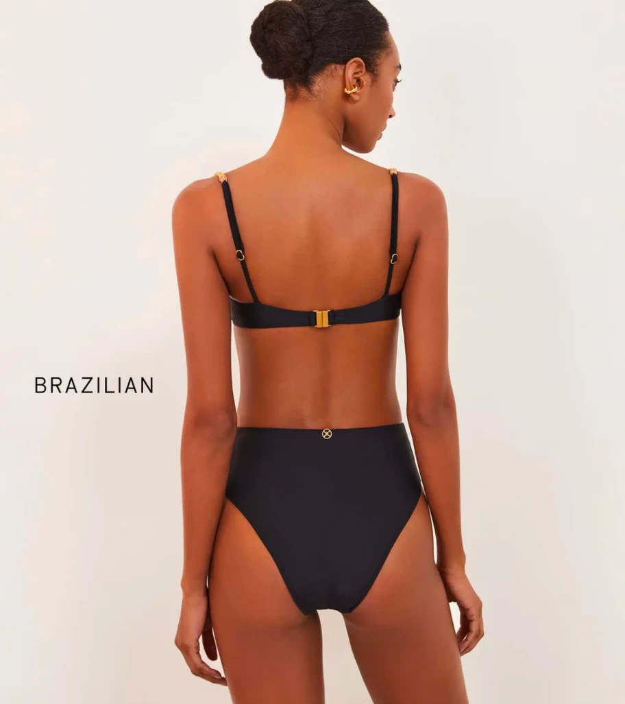 VIX SWIMWEAR Brooke Mel Top - Black Women's Swimwear Bikini Top