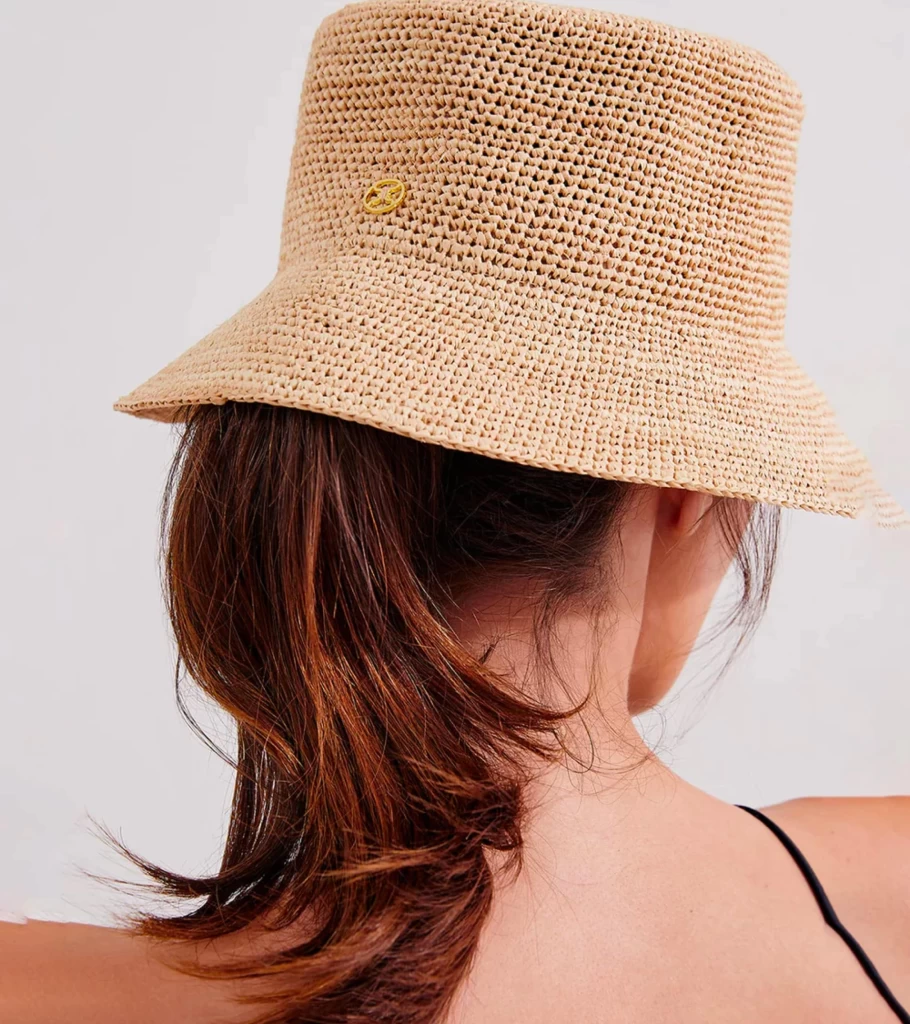 VIX SWIMWEAR Natural Cotton Bucket Hat for Women - Stylish Summer Beach Accessory